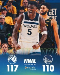 NBA｜森林狼117-110轻取勇士获赛点，巴特勒低迷14分6板，爱德华兹30分