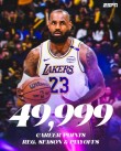 7连胜！！詹姆斯50000分里程碑，东契奇30+8+15！湖人最强中锋也来了！