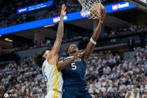 NBA｜森林狼轻取勇士追平大比分，爱德华兹带伤20+9，库里缺阵