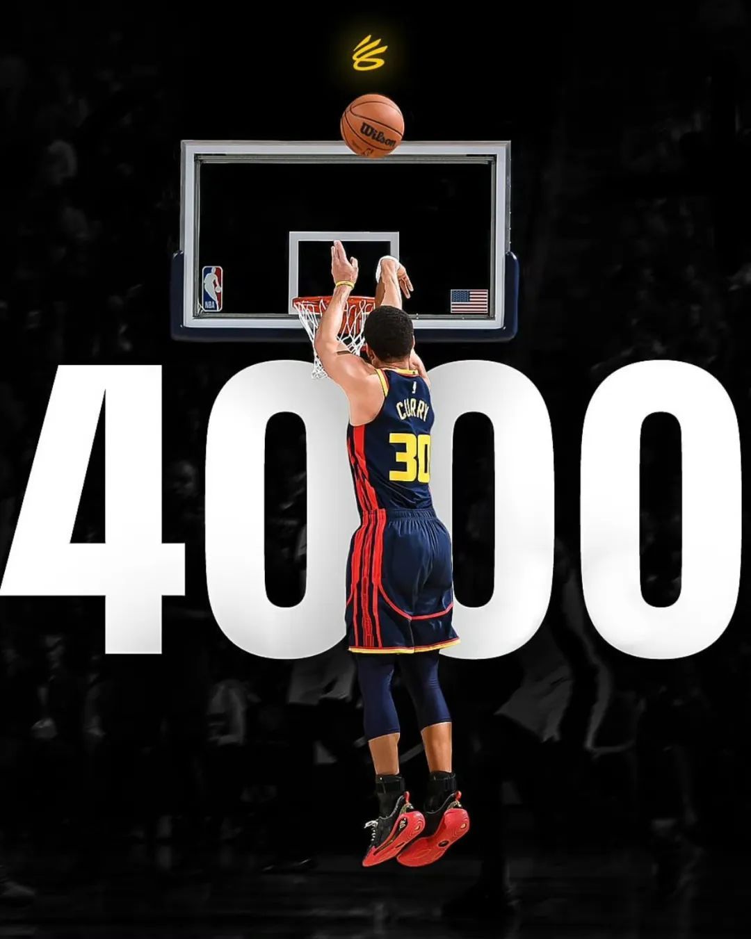 NBA历史首人！库里解锁4000记三分里程碑  第6张