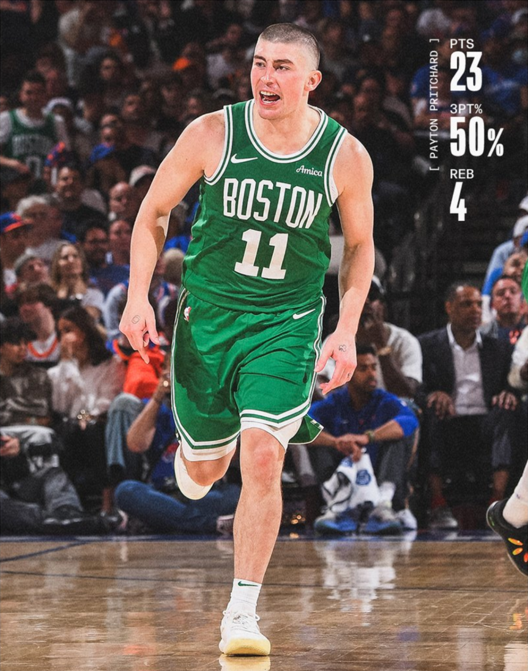 NBA｜凯尔特人115-93大胜尼克斯，系列赛追至1-2，双探花41+15+12，普理查德23分  第2张