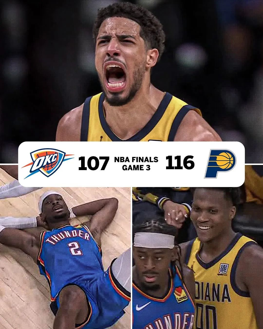 NBA总决赛：替补奇兵改写战局，步行者逆转雷霆抢占天王山！  第2张